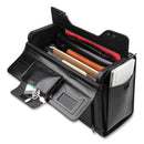STEBCO Catalog Case on Wheels, Fits Devices Up to 17.3", Leather, 19 x 9 x 15.5, Black