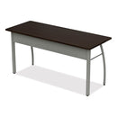 Linea Italia Trento Line Rectangular Desk, 59.13" x 23.63" x 29.5", Mocha
