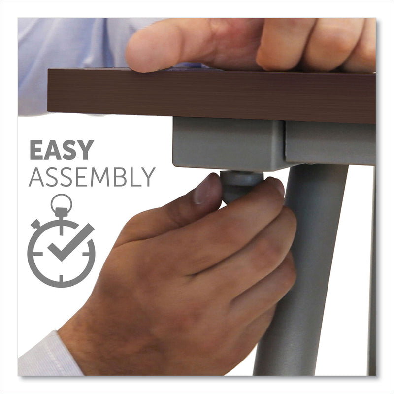 Linea Italia Trento Line Rectangular Desk, 59.13" x 23.63" x 29.5", Cherry