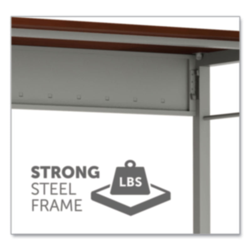 Linea Italia Trento Line Rectangular Desk, 59.13" x 23.63" x 29.5", Cherry