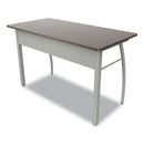 Linea Italia Trento Line Rectangular Desk, 47.25" x 23.63" x 29.5", Mocha/Gray