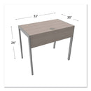 Linea Italia Klin Desk, 33" x 19" x 29.5", Ash