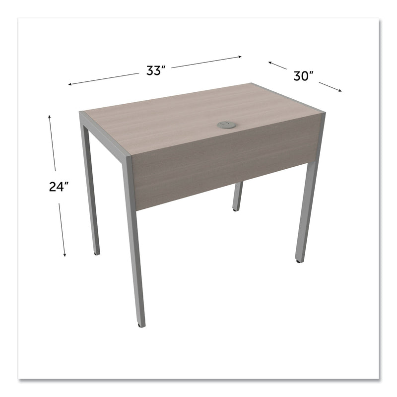 Linea Italia Klin Desk, 33" x 19" x 29.5", Ash