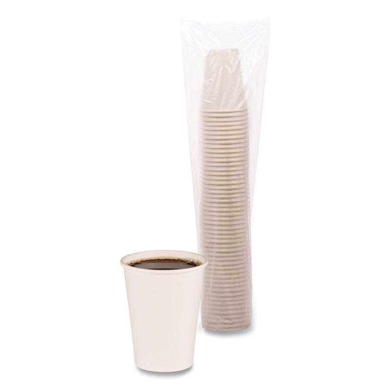 Boardwalk Paper Hot Cups, 12 oz, White, 50 Cups/Sleeve, 20 Sleeves/Carton