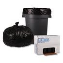 Boardwalk Low Density Repro Can Liners, 60 gal, 1.6 mil, 38" x 58", Black, 10 Bags/Roll, 10 Rolls/Carton