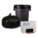 Boardwalk Low Density Repro Can Liners, 56 gal, 1.6 mil, 43" x 47", Black, 10 Bags/Roll, 10 Rolls/Carton