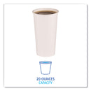 Boardwalk Paper Hot Cups, 20 oz, White, 12 Cups/Sleeve, 50 Sleeves/Carton
