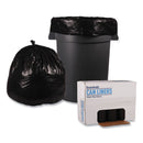 Boardwalk Low Density Repro Can Liners, 45 gal, 1.6 mil, 40" x 46", Black, 10 Bags/Roll, 10 Rolls/Carton