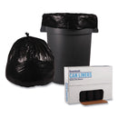 Boardwalk Low Density Repro Can Liners, 45 gal, 1.2 mil, 40" x 46", Black, 10 Bags/Roll, 10 Rolls/Carton