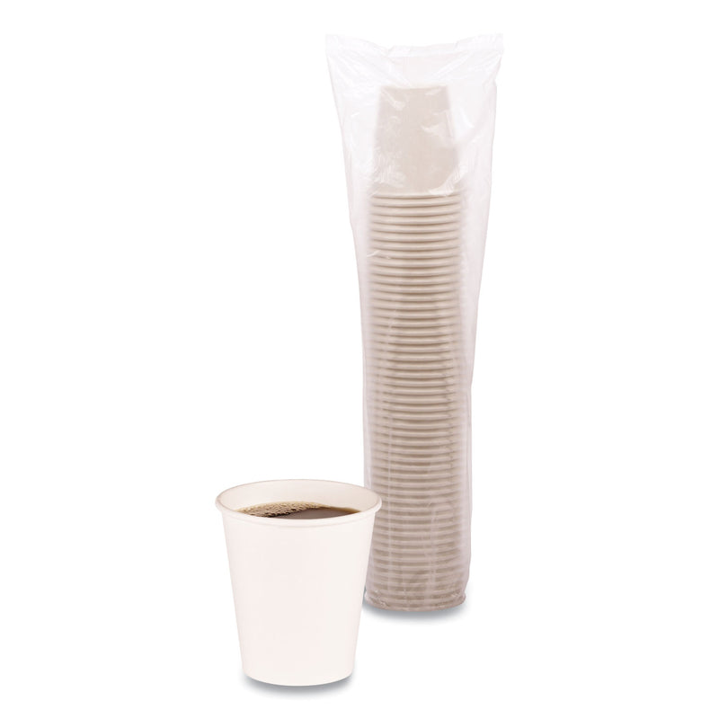 Boardwalk Paper Hot Cups, 10 oz, White, 20 Cups/Sleeve, 50 Sleeves/Carton