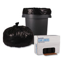 Boardwalk Low Density Repro Can Liners, 60 gal, 1.2 mil, 38" x 58", Black, 10 Bags/Roll, 10 Rolls/Carton