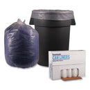 Boardwalk Low Density Repro Can Liners, 56 gal, 1.1 mil, 43" x 47", Clear, 10 Bags/Roll, 10 Rolls/Carton