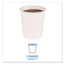 Boardwalk Paper Hot Cups, 8 oz, White, 20 Cups/Sleeve, 50 Sleeves/Carton