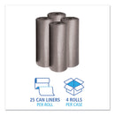 Boardwalk Low-Density Waste Can Liners, 45 gal, 0.95 mil, 40" x 46", Gray, 100/Carton