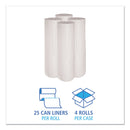 Boardwalk Low-Density Waste Can Liners, 45 gal, 0.6 mil, 40" x 46", White, 100/Carton