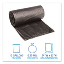 Boardwalk Low-Density Waste Can Liners, 10 gal, 0.35 mil, 24" x 23", Black, 500/Carton
