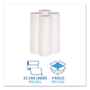 Boardwalk Low-Density Waste Can Liners, 60 gal, 0.6 mil, 38" x 58", White, 100/Carton