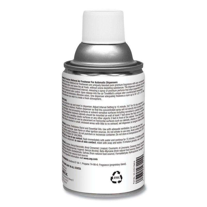 TimeMist Premium Metered Air Freshener Refill, Dutch Apple and Spice, 6.6 oz Aerosol Spray, 12/Carton