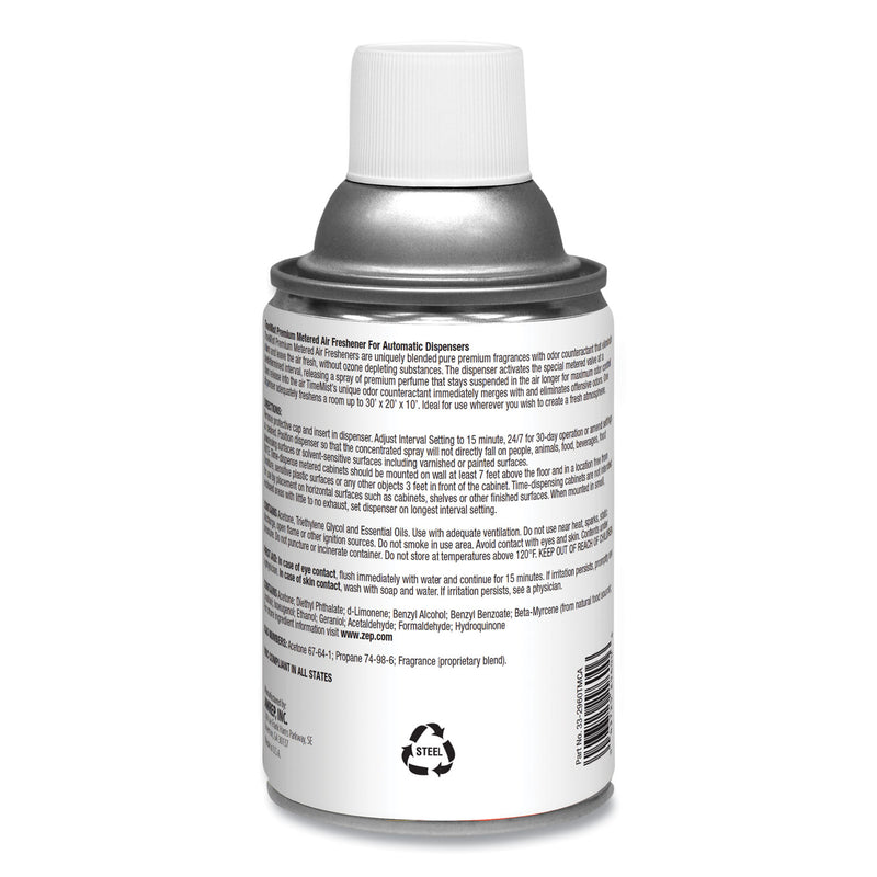 TimeMist Premium Metered Air Freshener Refill, Mango, 6.6 oz Aerosol Spray, 12/Carton
