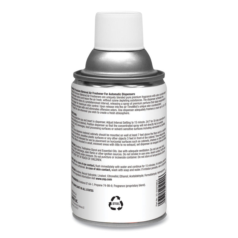 TimeMist Premium Metered Air Freshener Refill, Clean N Fresh, 6.6 oz Aerosol Spray, 12/Carton