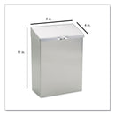 HOSPECO Wall Mount Sanitary Napkin Receptacle, Stainless Steel