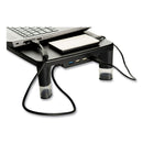 3M Monitor Stand MS100B, 21.6 x 9.4 x 2.7 to 3.9, Black/Clear, Supports 33 lb