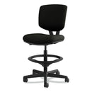 HON Volt Series Leather Adjustable Task Stool, Supports Up to 275 lb, 22.88" to 32.38" Seat Height, Black