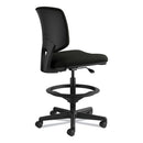 HON Volt Series Leather Adjustable Task Stool, Supports Up to 275 lb, 22.88" to 32.38" Seat Height, Black