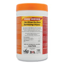 2XL Food Service No Rinse Surface Sanitizing Wipes, 8 x 6, White, 100/Roll, 6 Rolls/Carton