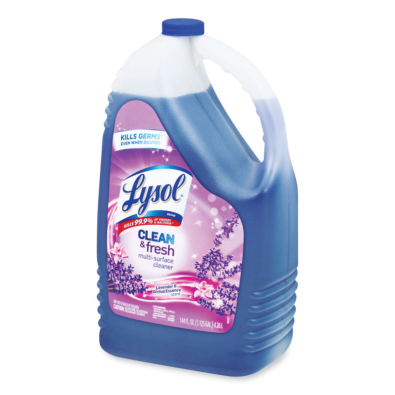 LYSOL Clean and Fresh Multi-Surface Cleaner, Lavender and Orchid Essence, 144 oz Bottle, 4/Carton