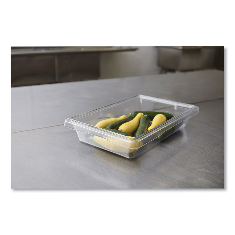 Rubbermaid Food/Tote Boxes, 5 gal, 26 x 18 x 3.5, Clear, Plastic