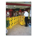 Rubbermaid Portable Mobile Safety Barrier, Plastic, 13 ft x 40", Yellow