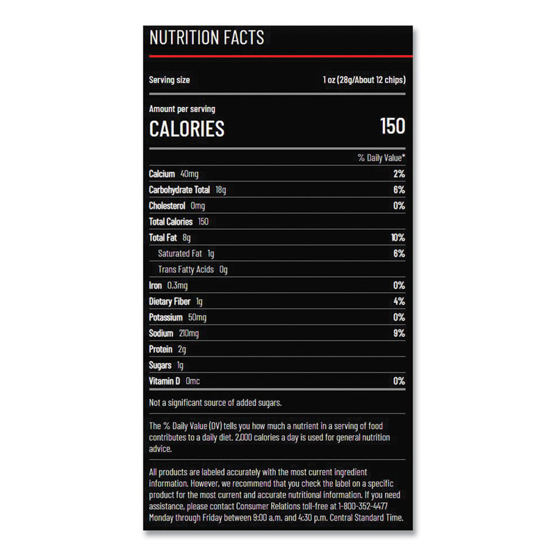 Doritos Nacho Cheese Tortilla Chips, 1.75 oz Bag, 64/Carton