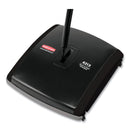 Rubbermaid Dual Action Sweeper, 44" Steel/Plastic Handle, Black/Yellow