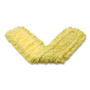 Rubbermaid Trapper Commercial Dust Mop, Looped-end Launderable, 5" x 24", Yellow
