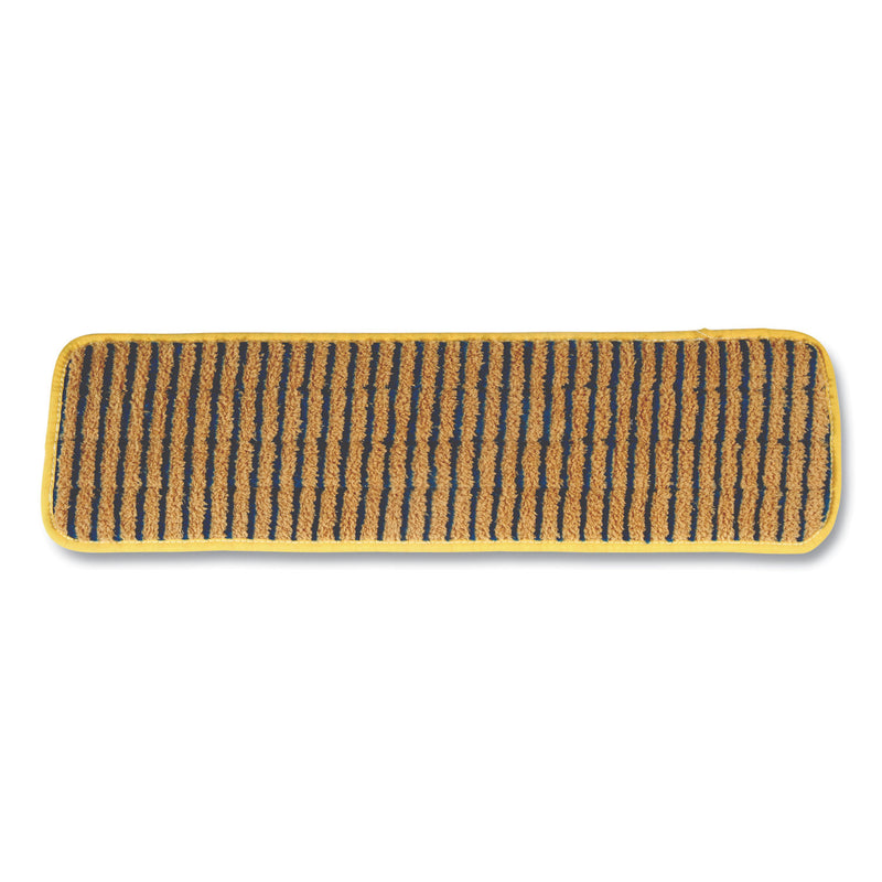 Rubbermaid Microfiber Scrubber Pad, Vertical Polyprolene Stripes, 18", Yellow, 6/Carton