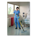 Rubbermaid Microfiber Wet Room Pad, Split Nylon/Polyester Blend, 18", Blue, 12/Carton