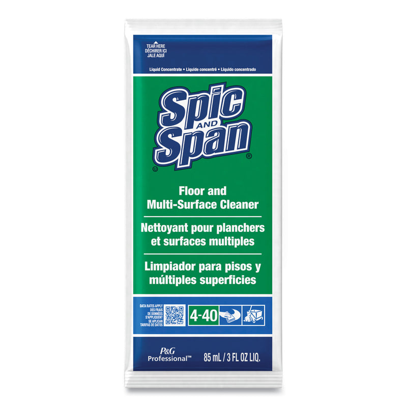 Spic and Span Liquid Floor Cleaner, 3 oz Packet, 45/Carton