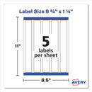 Avery Water-Resistant Wraparound Labels w/ Sure Feed, 9.75 x 1.25, White, 40/Pack