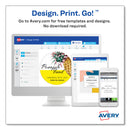 Avery Oval Labels with Sure Feed and Easy Peel, 1.5 x 2.5, Glossy White, 180/Pack