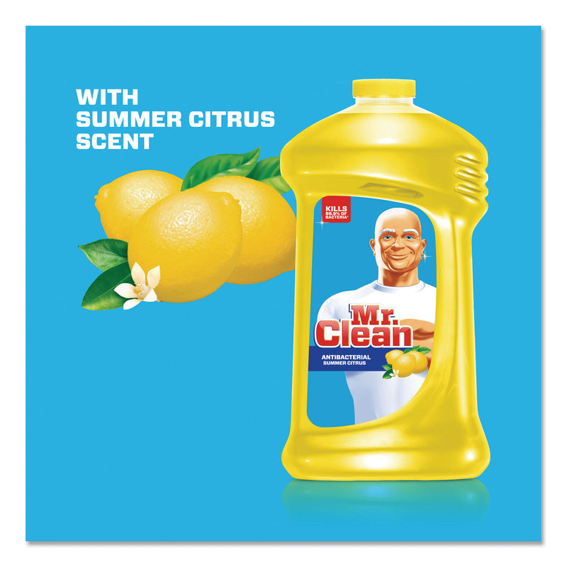 Mr. Clean Multi-Surface Antibacterial Cleaner, Summer Citrus, 28 oz Bottle, 9/Carton