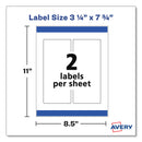 Avery Durable Water-Resistant Wraparound Labels w/ Sure Feed, 3.25 x 7.75, 16/PK