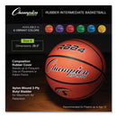 Champion Sports Rubber Sports Ball, For Basketball, No. 6, Intermediate Size, Orange