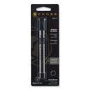 Cross Refills for Cross Ballpoint Pens, Bold Conical Tip, Black Ink, 2/Pack