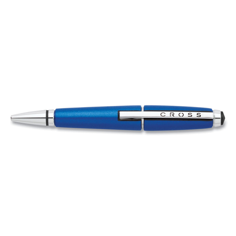 Cross Edge Gel Pen, Retractable, Medium 0.7 mm, Black Ink, Blue Barrel