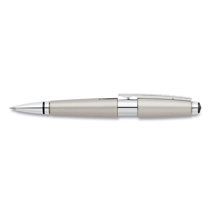 Cross Edge Gel Pen, Retractable, Medium 0.7 mm, Black Ink, Titanium Barrel