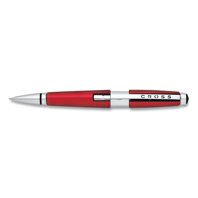 Cross Edge Gel Pen, Retractable, Medium 0.7 mm, Black Ink, Red Barrel