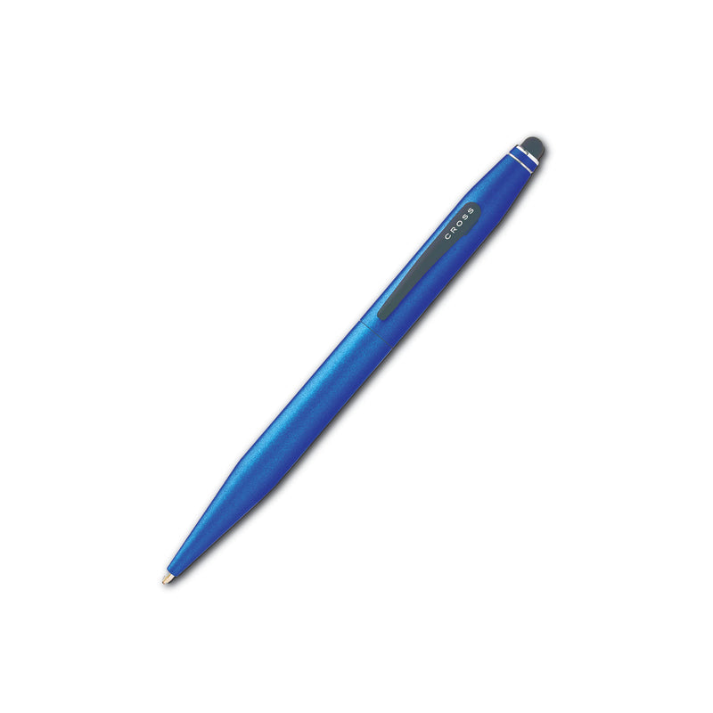 Cross Tech 2 Ballpoint Pen/Stylus, Retractable, Medium 0.7 mm, Black Ink, Blue Barrel