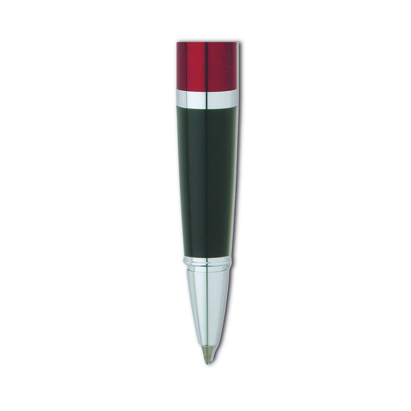 Cross Bailey Roller Ball Pen, Stick, Medium 0.5 mm, Black Ink, Red Barrel