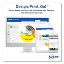 Avery Square Labels with Sure Feed and TrueBlock, 2 x 2, White, 300/Pack